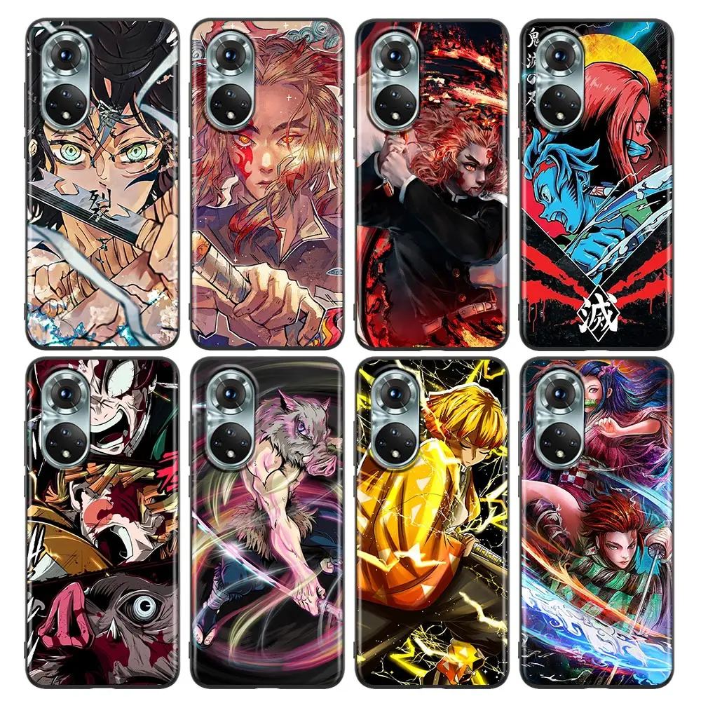 

Anime Kimetsu No Yaiba Demon Slayer Coque Case for Honor 8X 9X Play 9A 20 21i 30i 50 60 X8 Nova 8i 9 SE Y60 Magic4 Pro Lite Case
