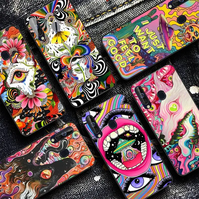 

Colourful Psychedelic Trippy Art Phone Case For Samsung A 10 11 12 13 20 21 22 30 31 32 40 51 52 53 70 71 72 73 91 13 shell