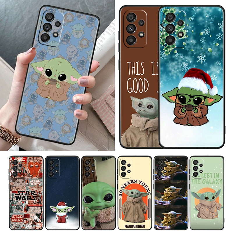 

Yoda cute Star Wars Black Phone Case For Samsung Galaxy A52S A72 A71 A52 A51 A12 A32 A21S A73 A13 A53 4G 5G Cover Shell