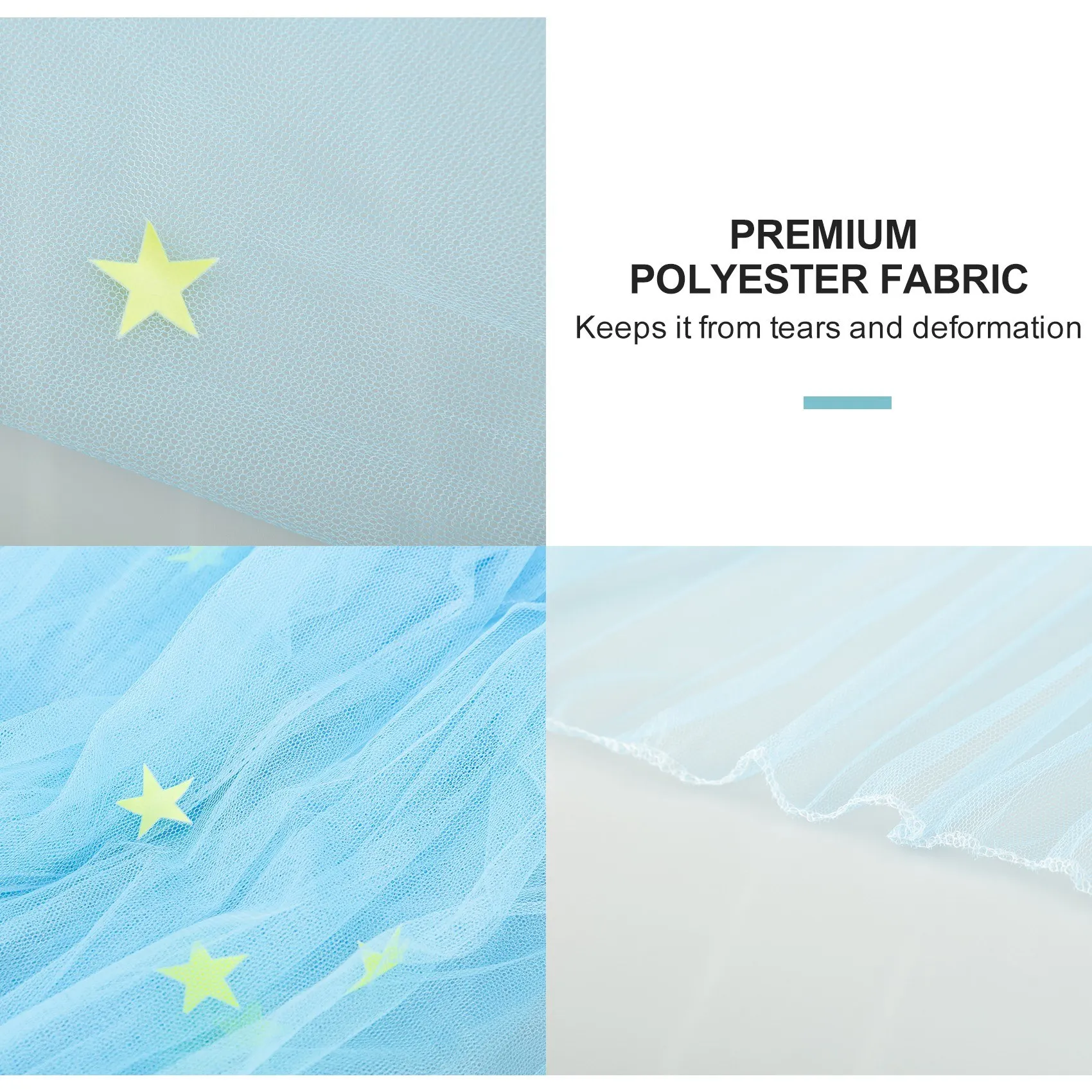 Practical Bed Canopy Anti-mosquito Net with Fluorescent Stars Glow in Dark Universal Mosquito Mesh |