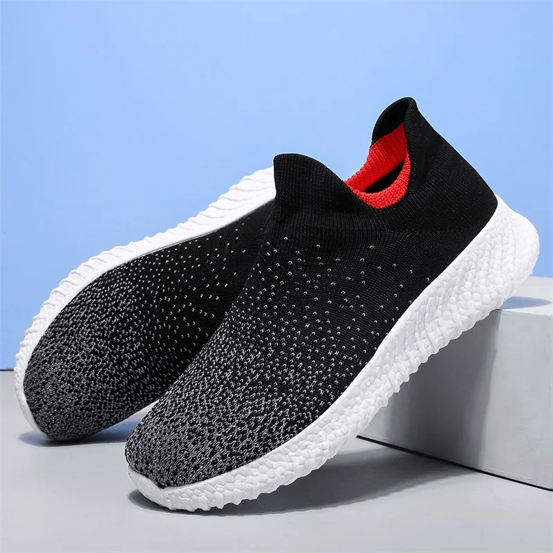 Кроссовки-носки мужские с амортизирующей сеткой низкие дышащие легкая