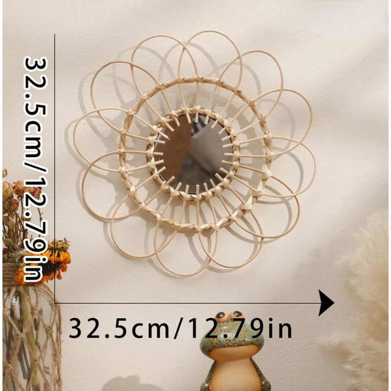 

Подвесное зеркало из ротанга "Подсолнух"