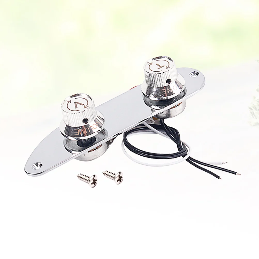 

GE217 Wired Loaded Prewired Control Plate Harness Switch Knobs for TL Guitar Parts (Silver)