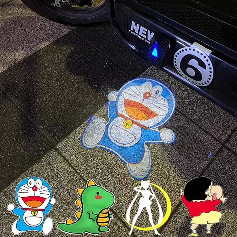 

Doraemon Беспроводная Автомобильная дверь приветственный свет Автомобильная дверь приветственный лазерный проектор с логотипом длительный с...