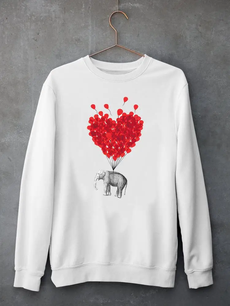 

Fashion Woman Women Pullovers Clothing Print Fall Elephant Sweet Cute Autumn Lady Hoodies Female Spring Graphic Sweatshirts