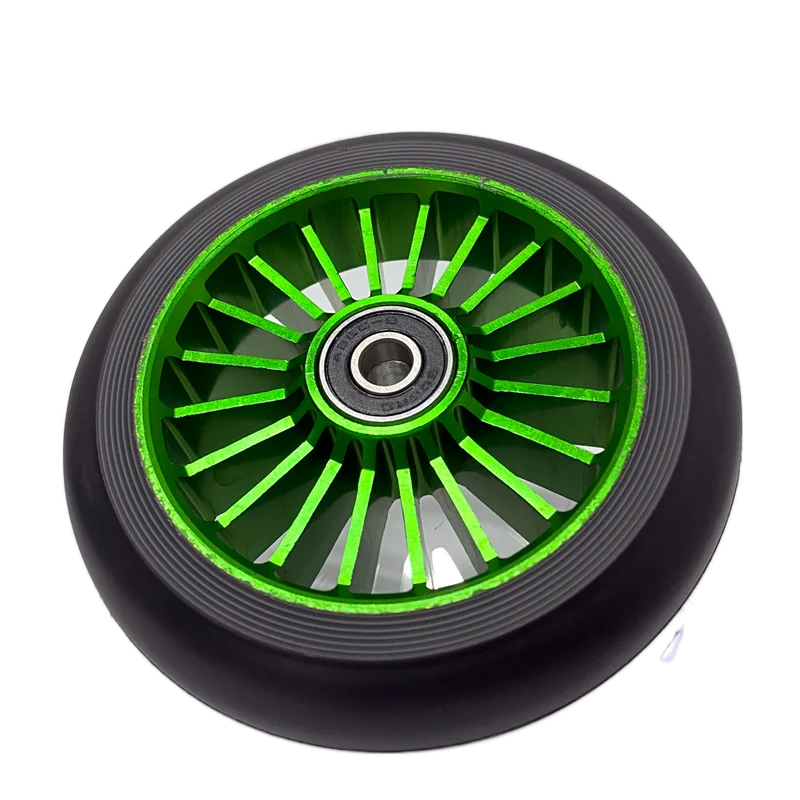 110мм колеса из алюминиевого сплава с полиуретановым ободом и встроенными подшипниками для экстремальных/передвижений/катания на скейтборде.