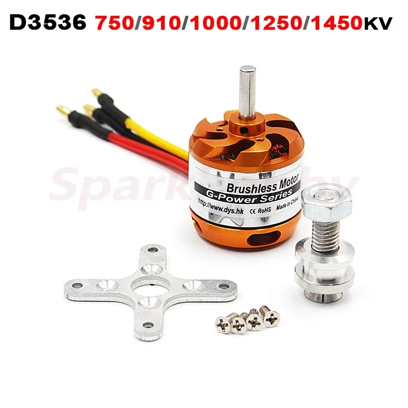 D3536 3536 750KV 910KV 1000KV 1250KV 1450KV 2-4S Lipo бесщеточный двигатель FPV 5,0 мм вал 102g 35x36 мм мультикоптеры ру самолет