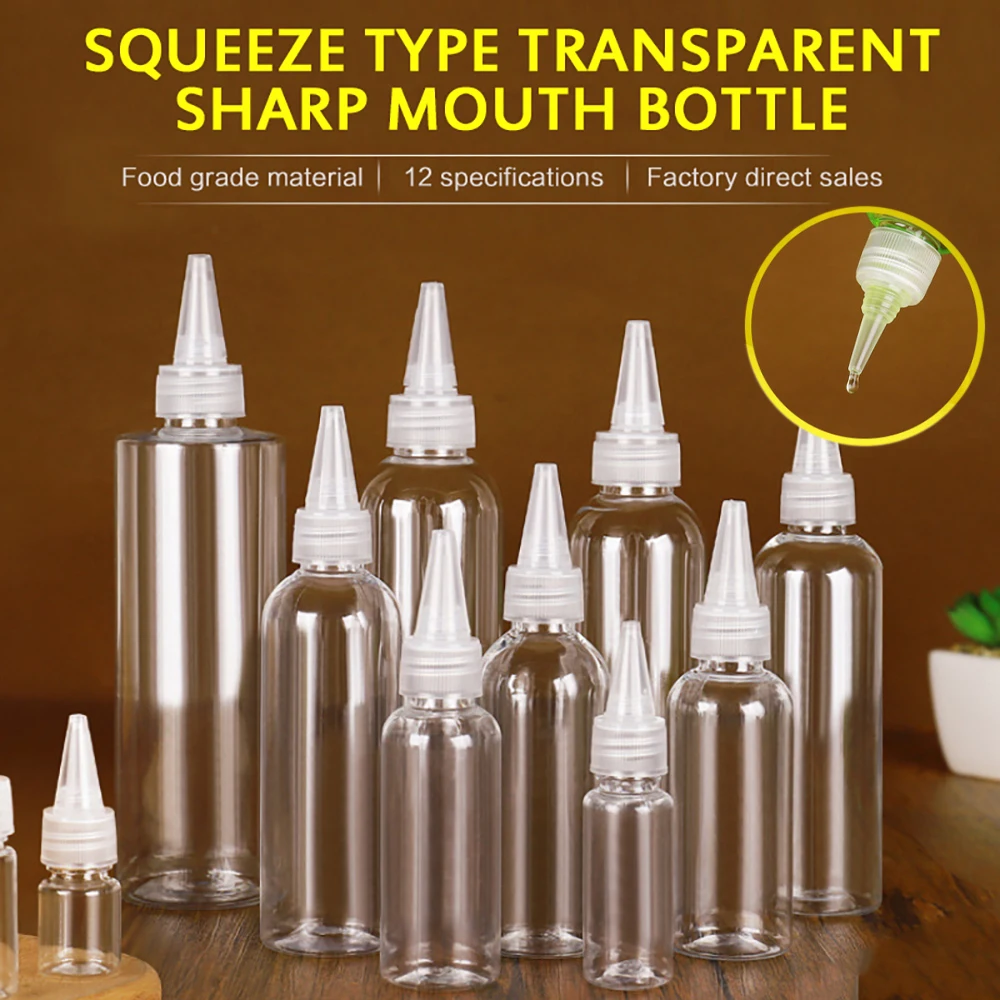 

Childproof Cap with Twist Top Cap Plastic Empty Dropper Bottles Liquid Dispenser Squeeze Bottles Refillable Bottles