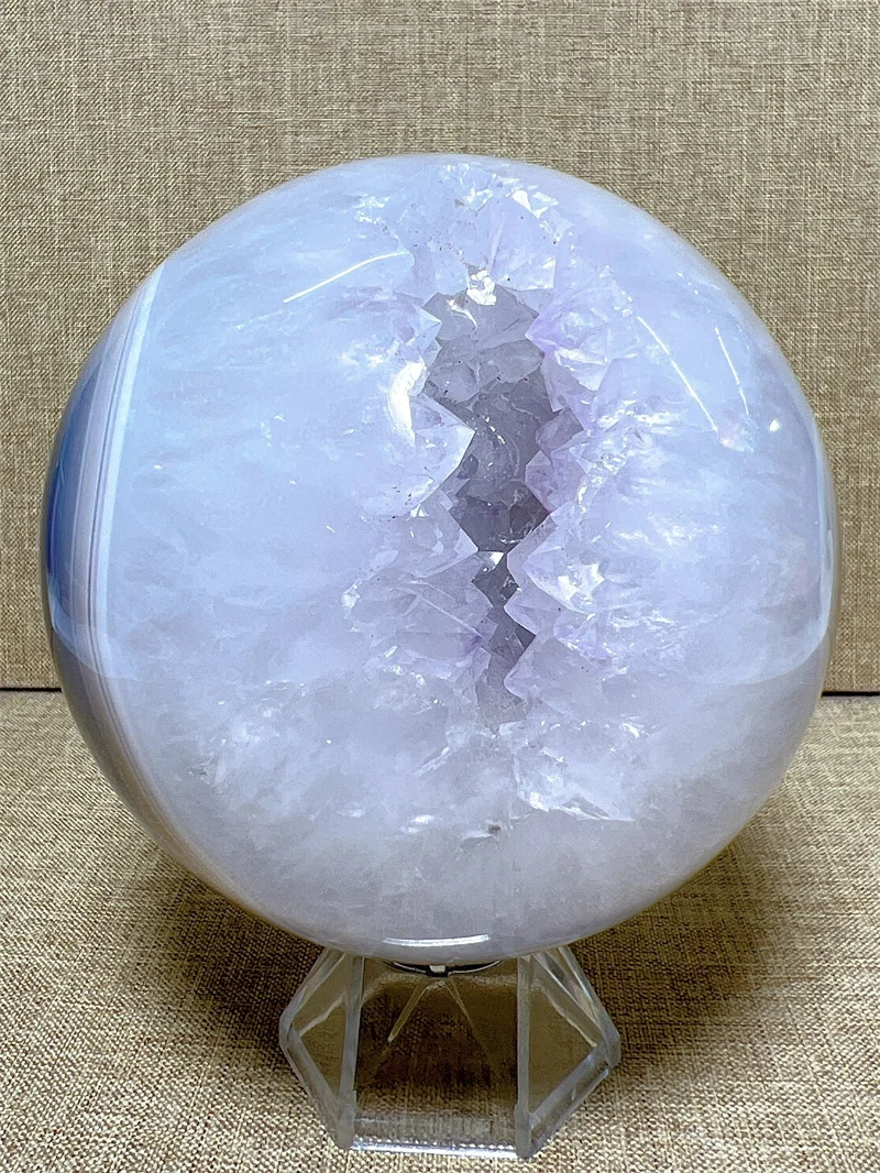 

Natural Agate Geode Sphere Free Form With Druzy Carving Reiki Healing Stone Home Decoration Exquisite Gift