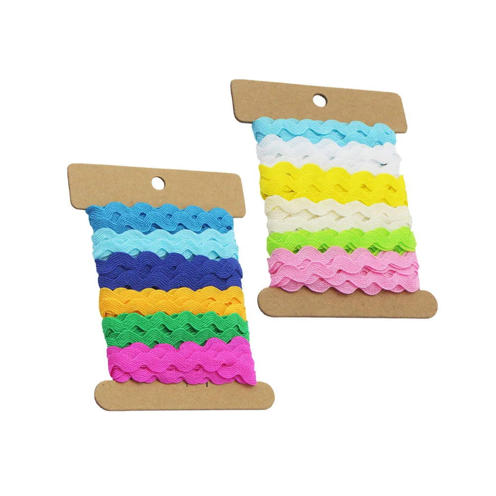 

Ribbon Trim Lace Sewing Fabric Accessories Diy Flower Clothing Fringe Wavy Colorful Making Embroidered Floralshape Cotton