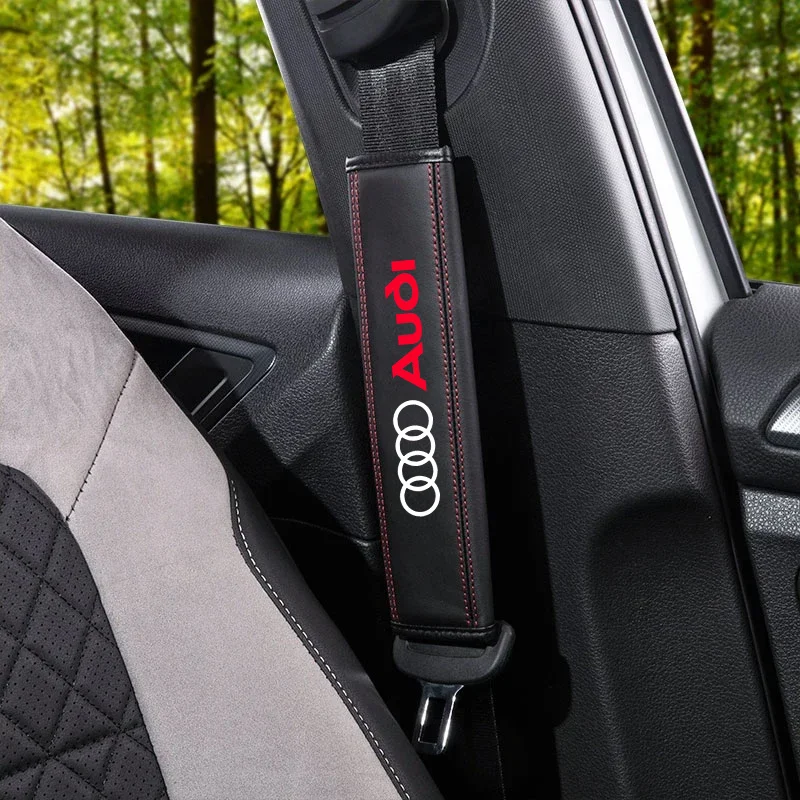 Кожаный чехол для автомобильного ремня безопасности Audi A1 A2 A3 A4 A5 A6 A7 A8 Q1 Q2 Q3 Q4 Q5 Q6 Q7