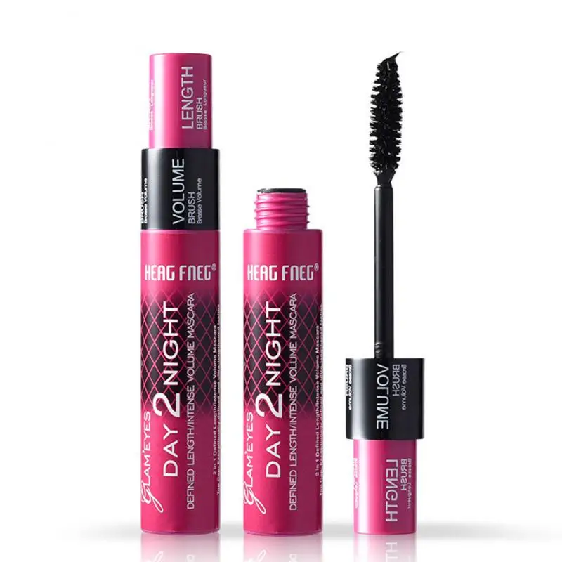 

Black Mascara curl lashes and adds volume to enlarge eyes double head design waterproof sweat-proof long-lasting color mascara