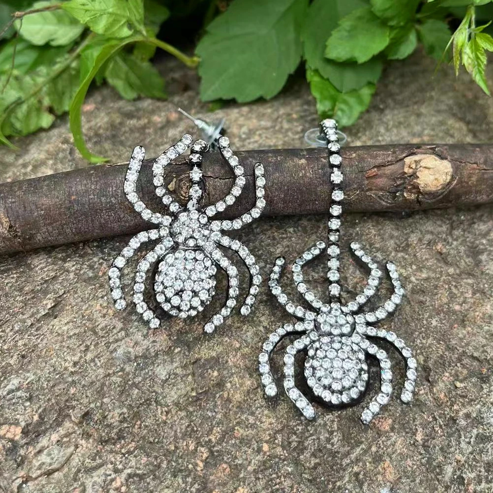 Серьги-капли ZAA со стразами и пауком аксессуары подарки