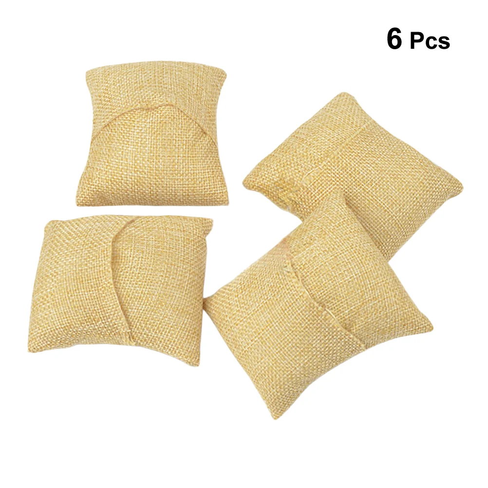 

6 Pcs Mini Watch Pillows Bangle Bracelet Watch Display Pillows Jewelry Pillow Black Pillows Single Watch Pillows Box
