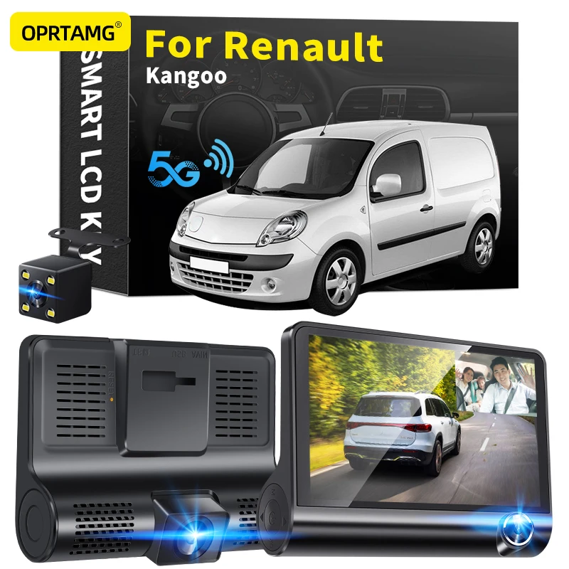 

OPRTAMG Dash Cam 540C6 Car DVR 3 Cameras Lens 4.0 Inch 1080P dashcam For Renault Kangoo 1994 1995 1996-2018 2019 2020 2021 2022