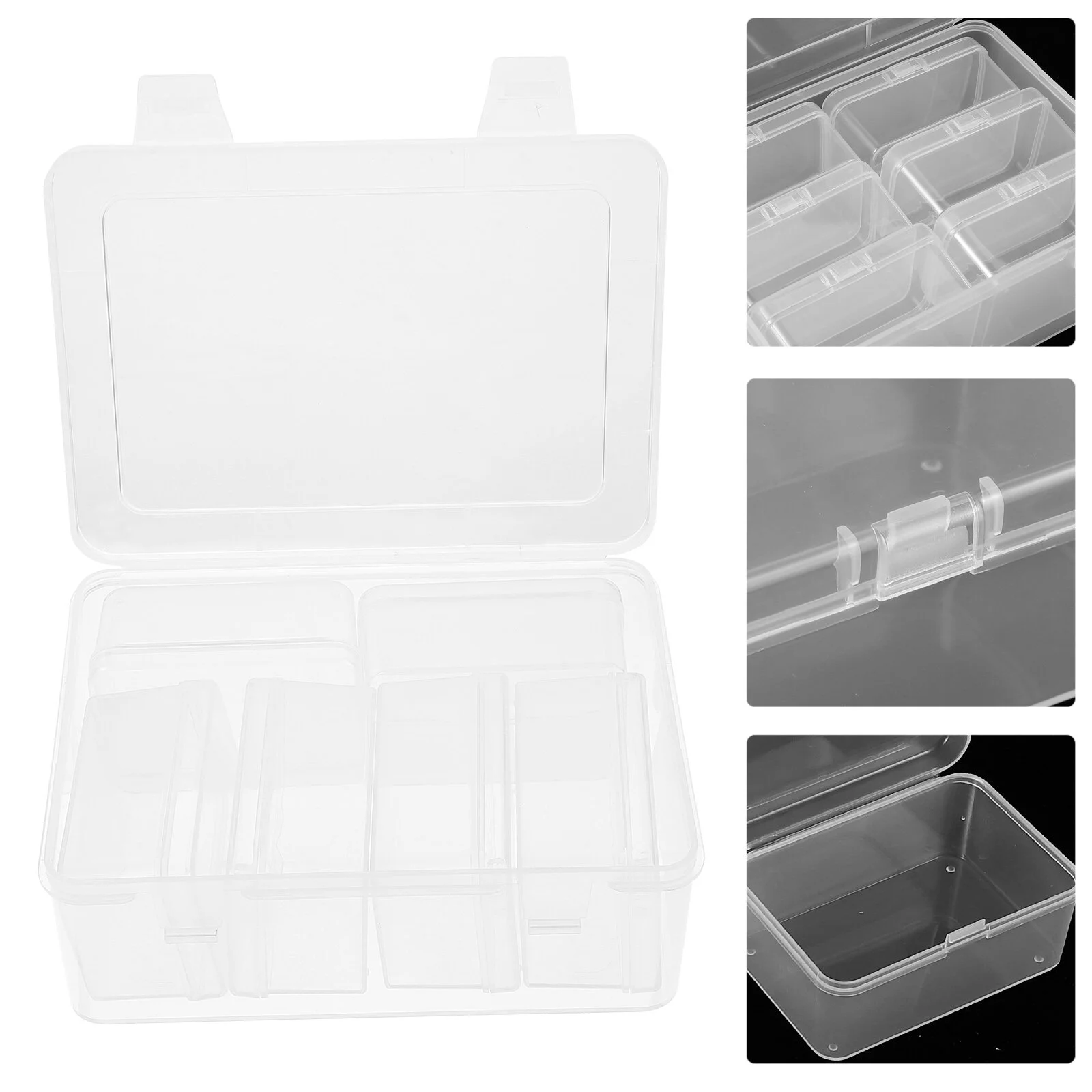 1 Set of Mini Jewelry Storage Box Organizing Bin Small Ear Backs Storage Organizer