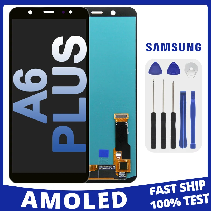 

6.0" Super AMOLED For Samsung Galaxy A6 Plus A605F A605FN A605G Lcd Display Touch Screen Replacement Digitizer Assembly