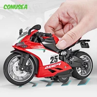 112 model car alloy simulation q version ducati motorcycle pull back alloy model with sound light toys collection birthday gift