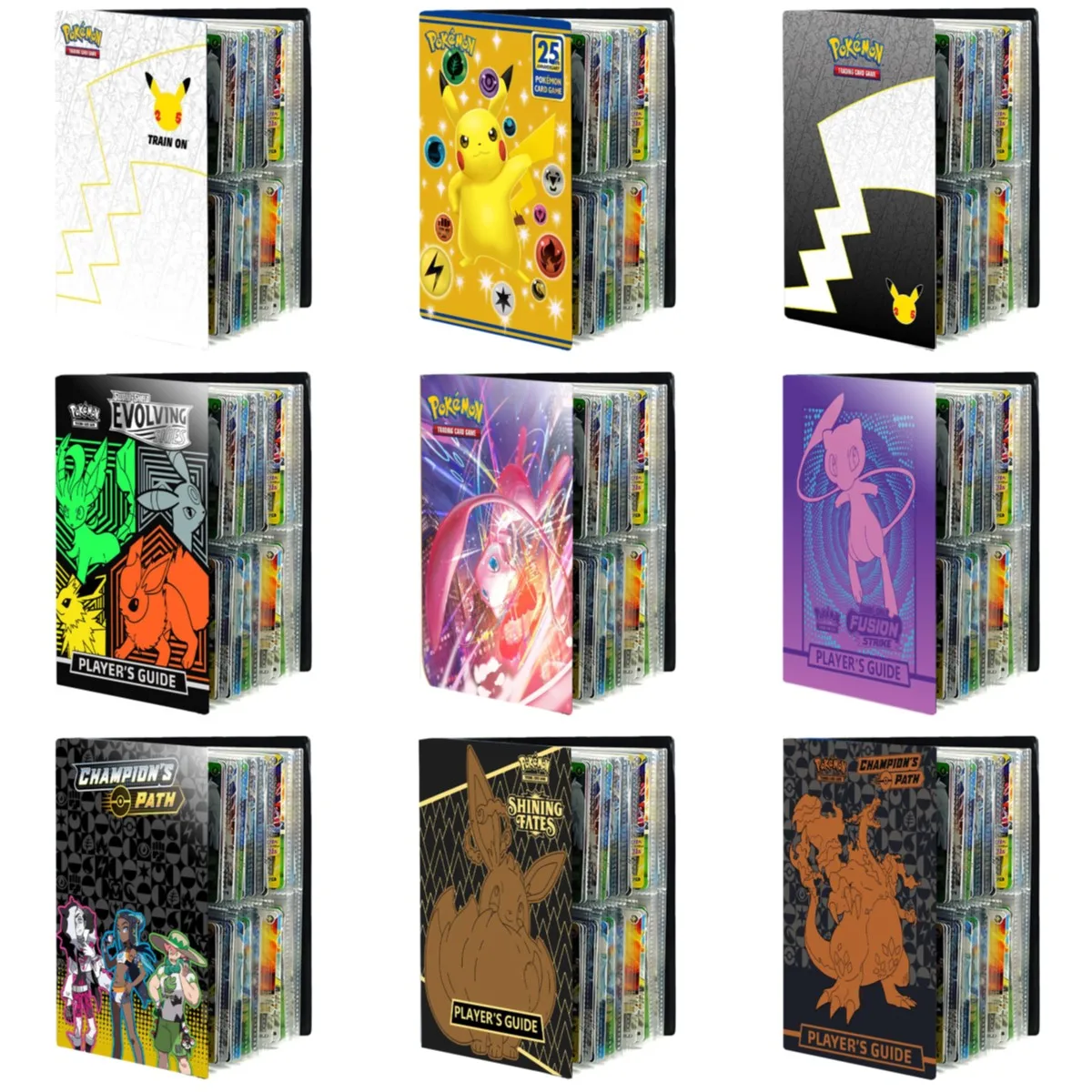 

25 Styles Pokemon 25Th Anniversary Celebration 240Pcs Album Book Cartoon Card Map Folder V Max 4 Pocket Collection Kid Toy Gift