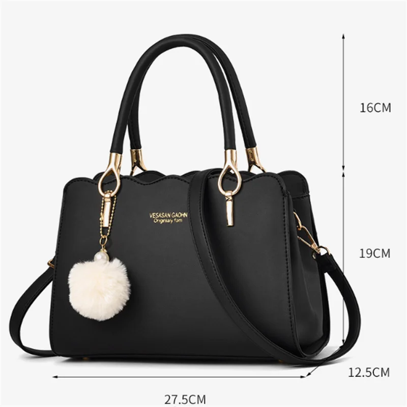 Fashion Luggage  Women's Handbags Crossbody Black NEW Trendy Shoulder Portable Large Capacity Travel Leisure PU  Ladies Bolsos