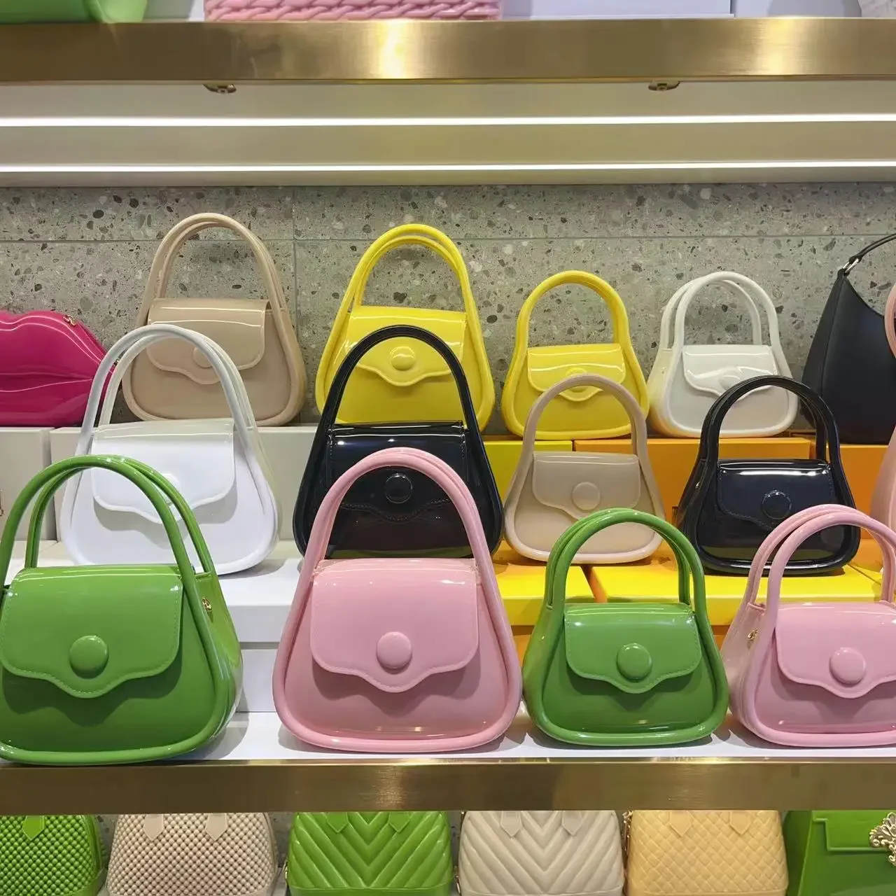 Модные маленькие мини-сумки на плечо желеобразного цвета для женщин сумка 2023