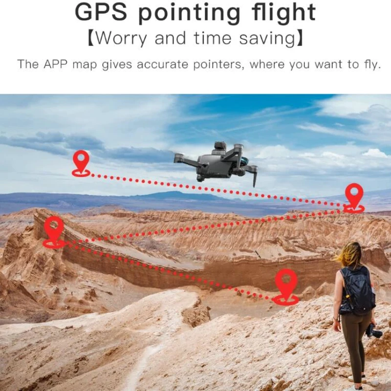 Фото Квадрокоптер 8K с бесщеточным 2-осевым подвесом, GPS, пультом ДУ, 5G, 216 ГБ, 360° °   Дрон с функцией обхода препятствий, интеллектуальным возвратом, складной конструкцией, Wi-Fi и FPV №4