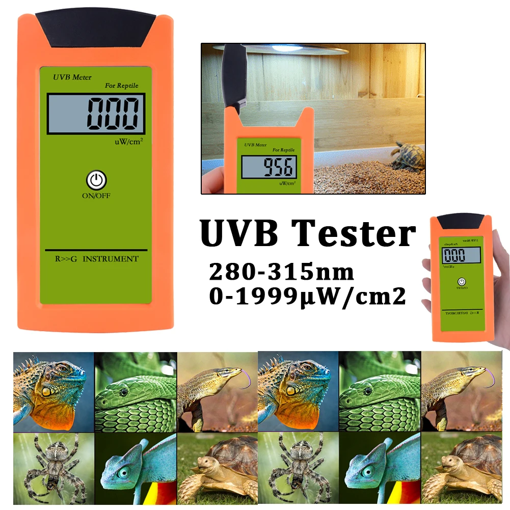 

RGM-UVB UVB Tester Detector High Accuracy UVB Test Instrument for Reptile Phototherapy Irradiance Meter Instant Readings Tools