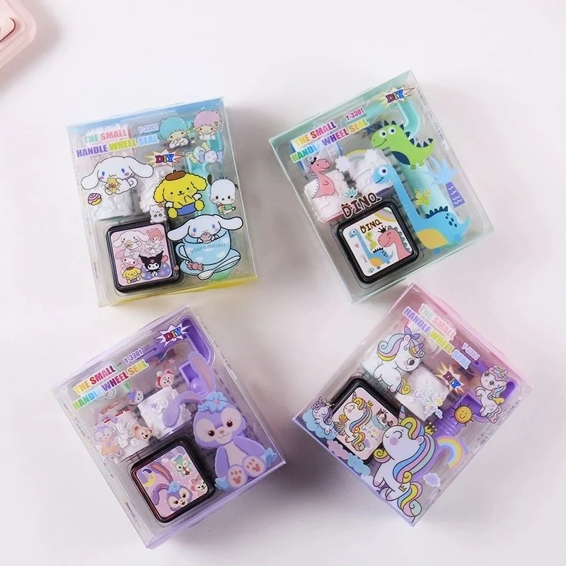 

Kawaii Sanrios печать милый Kuromi My Melody Cinnamoroll мультфильм детское вознаграждение набор роликовых печати игрушки для детей Подарки