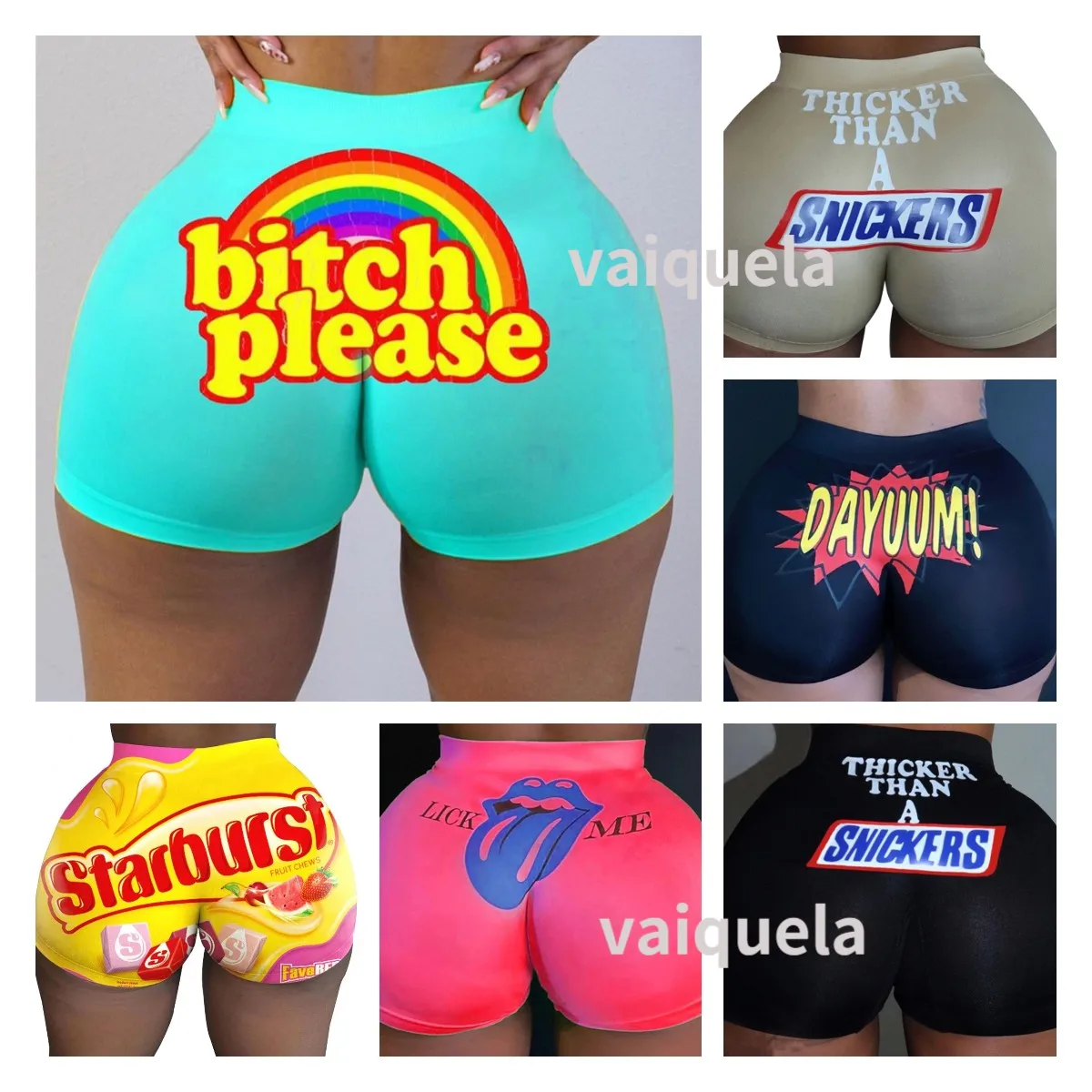 

Fashion 2020 Hot Plus Size Women's Candy Shorts Mini High Waist Gushers Sexy Women Cute Shorts Summer Harajuku Short Wholesale