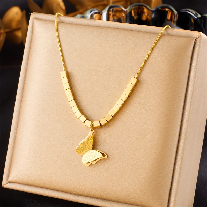 Цепочка с подвеской-бабочкой из нержавеющей стали