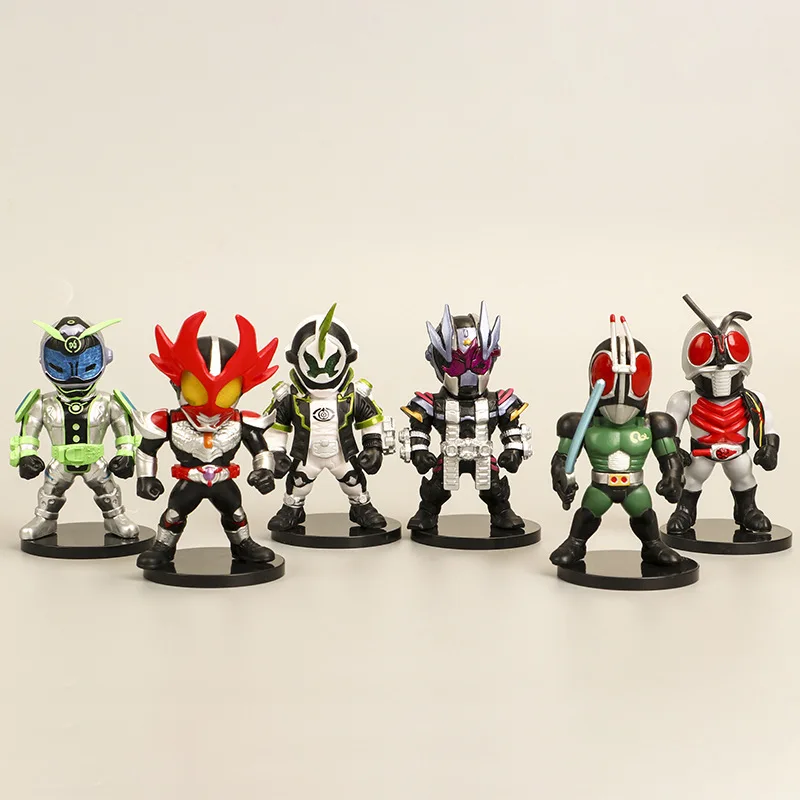 

6pcs/lot Anime Ultraman Masked Rider Kamen Rider Articulated Collection Action Figure Model Toys