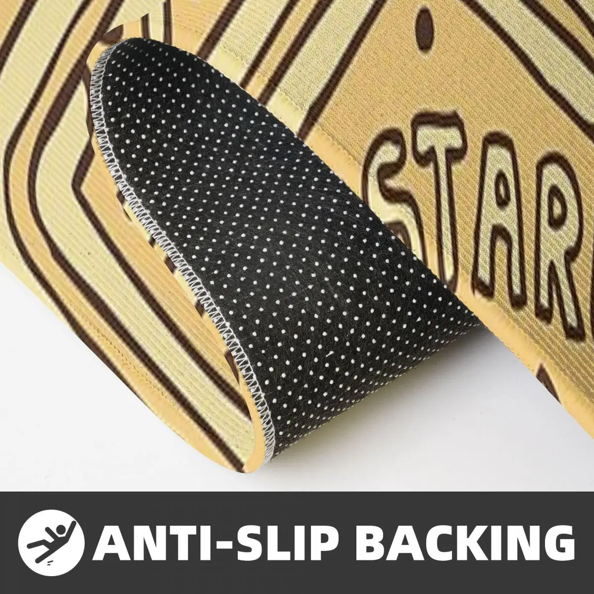 Ковер бархатный для кухни и спальни с кристаллами