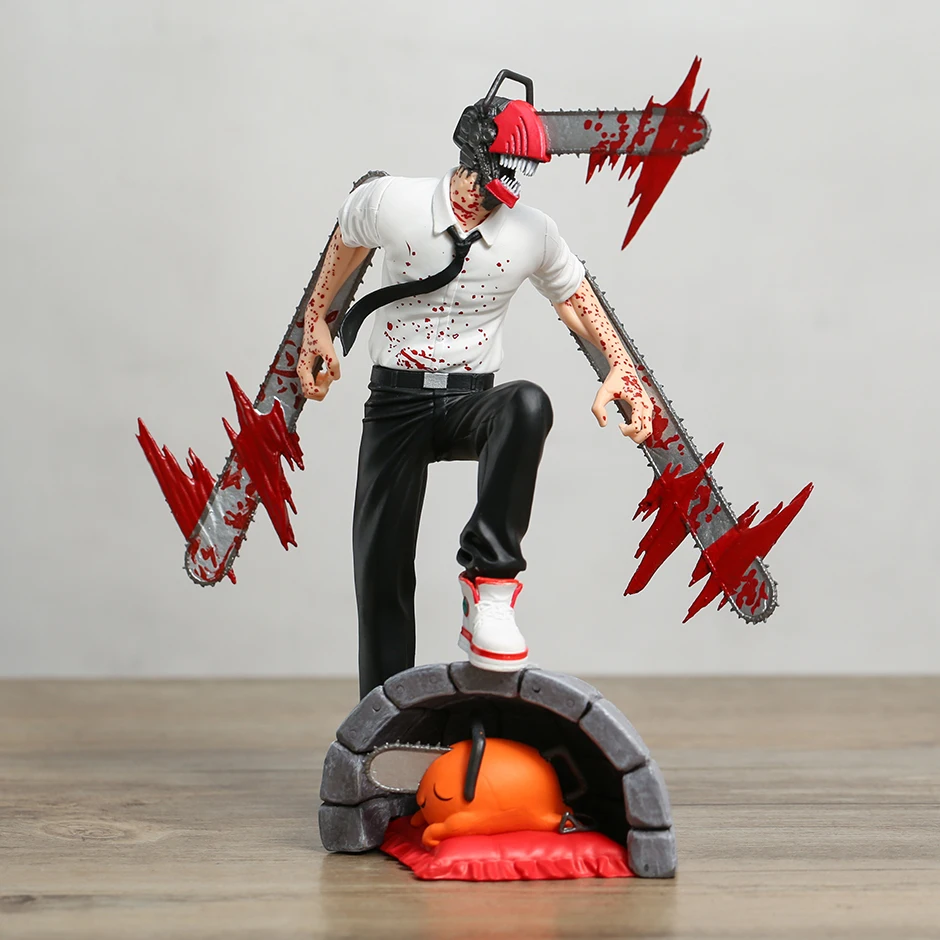 

Chainsaw Man GK Denji & Pochita Anime Model Decorations PVC Figure Toy Gift
