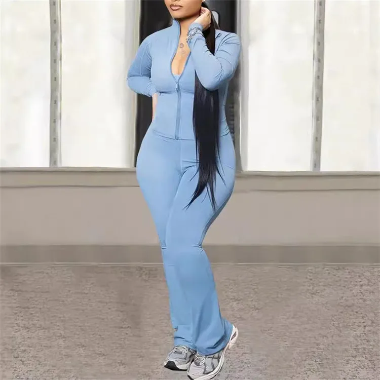 Осенне-зимний спортивный костюм для бега повседневный из двух предметов фитнеса