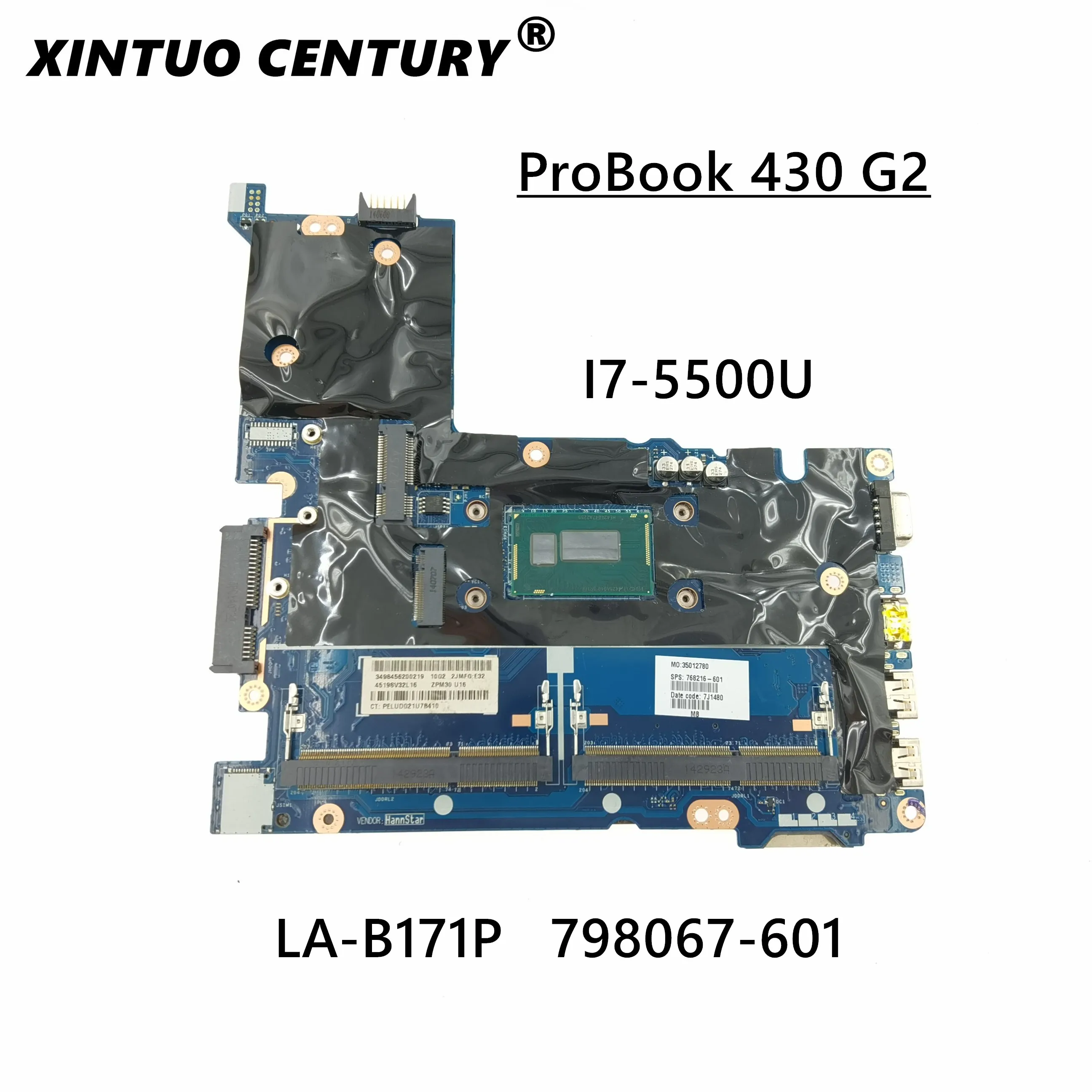 

Высококачественная материнская плата для ноутбука ProBook 430 G2, 798067-601, 798067-001, ZPM30, быстрая работа с процессором I7-5500U, 100% исправно