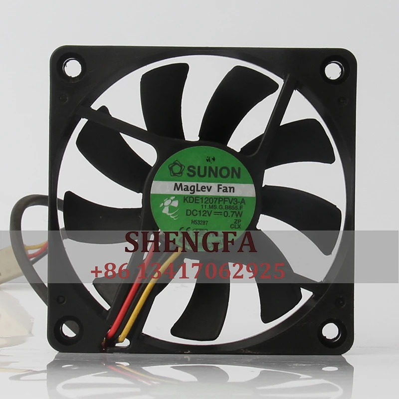 SUNON KDE1207PFV3-стандартный Вентилятор охлаждения 24 в 48 в 12 В постоянного тока 0,7 Вт EC AC 70x70x10 мм 7010 7 см бесшумный центробежный выхлоп с осевым потоком