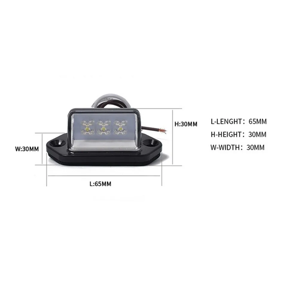 

12/24V Truck Number Plate Light 3LED For Truck Trailer Lorry License Number Replace