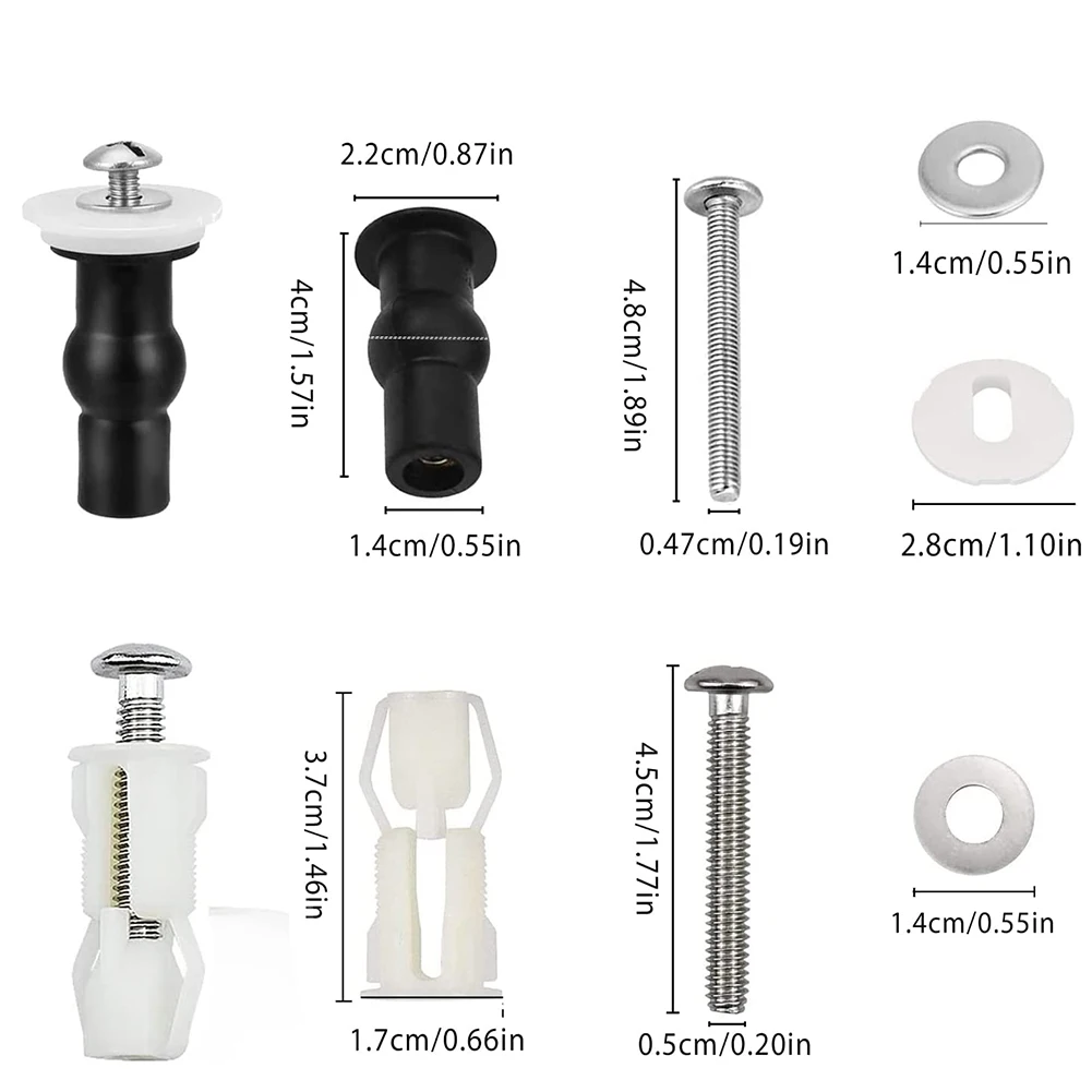 

4 шт. Расширительная гайка на сиденье унитаза, крышка, шарниры, инструмент, маленькая резиновая верхняя часть, домашние универсальные крепежные гайки, наборы фитингов для отверстий