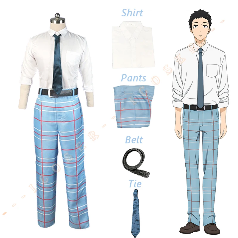 Костюм для косплея Gojo Wakana Униформа школьный синий парик Samue аниме Мой наряд
