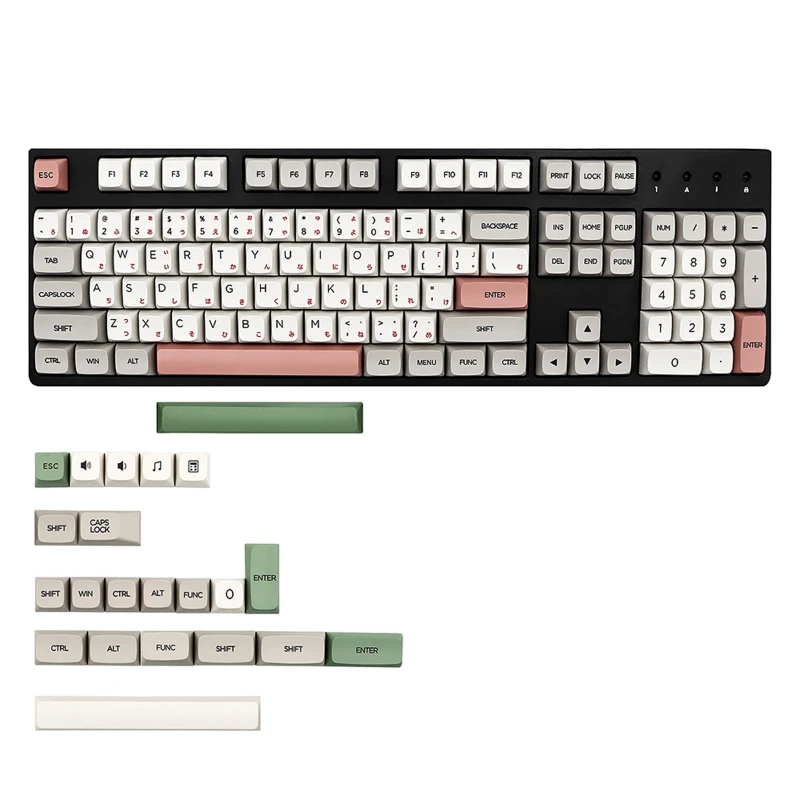 

126pcs Multi-language 9009 Beige Grey Keys PBT Custom Dye Sublimation XDA V2 Profile Keycaps for Mechanical Keyboard