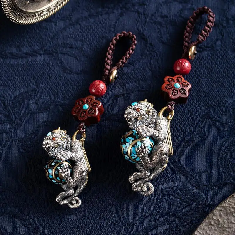 Новинка подвеска для ключей Lucky Pixiu с мантрой из шести символов цепочка