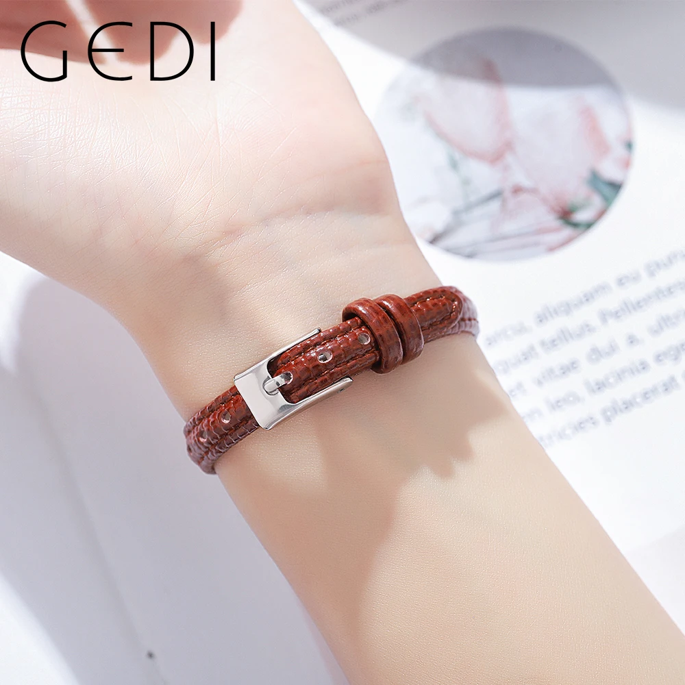 GEDI Retro Fashion Square Quartz Wrist Watch for Women Luxury Brand  Leather Strap Vintage Ultra-thin Waterproof Ladies Watches