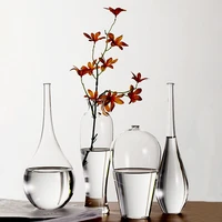 zen glass vase hydroponic transparent flower vase simple bottle modern home decoration living room decoration flower arrangement