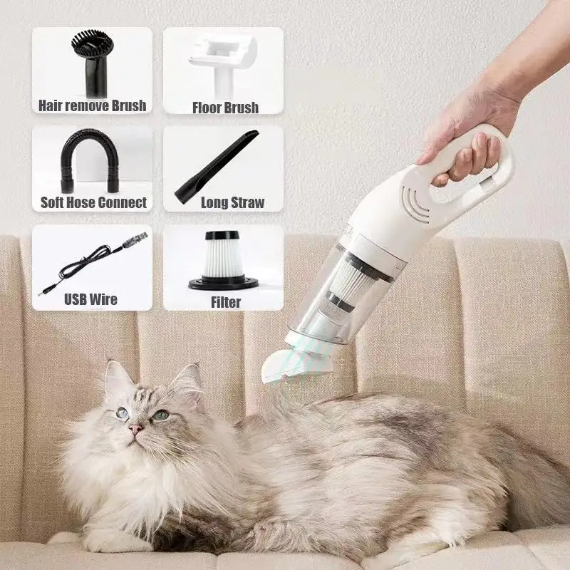 Electric Rechargeable Pet Dog Cat Hair Absorber Cordless Car