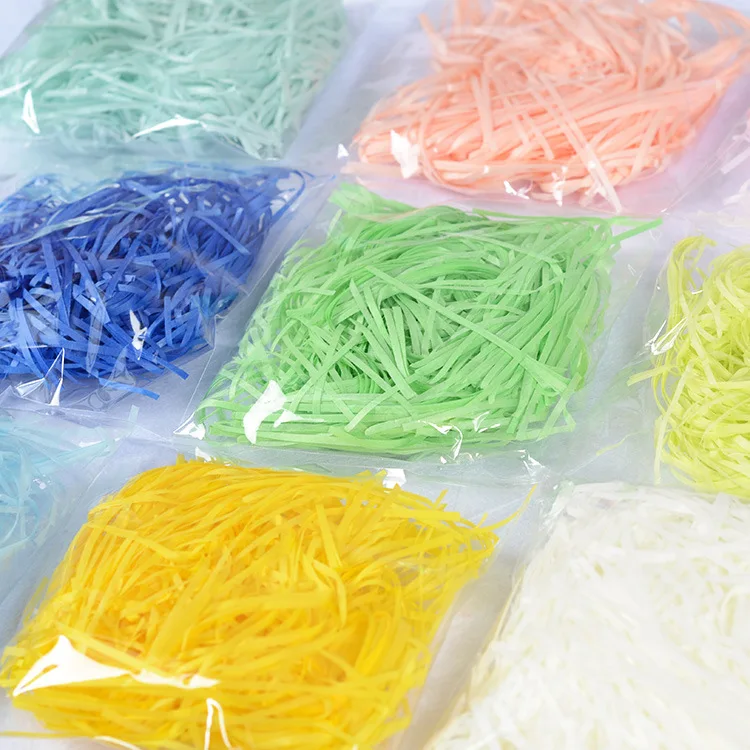 

200g DIY paper raffia color shredded crepe paper candy gift box filling material home decoration birthday holiday decoration