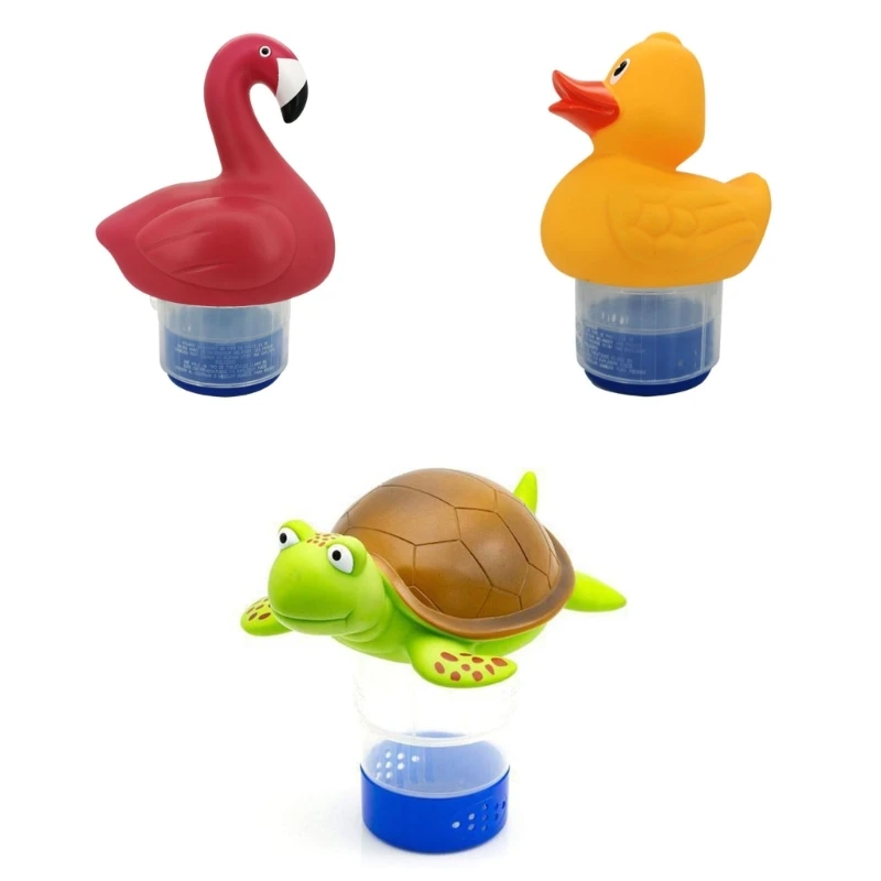 

Pool Floating Thermometer Water Thermometer Water Purification Tablets Container D0LD