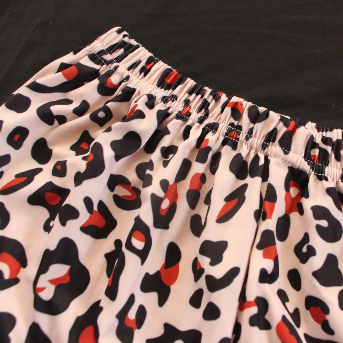 Womens Pajamas Sets Leopard Pyjamas Famale Pijama Loungewear Short Sleeve T-Shirt Shorts 2 Piece PJ Set Suit Sleepwear Nightwear