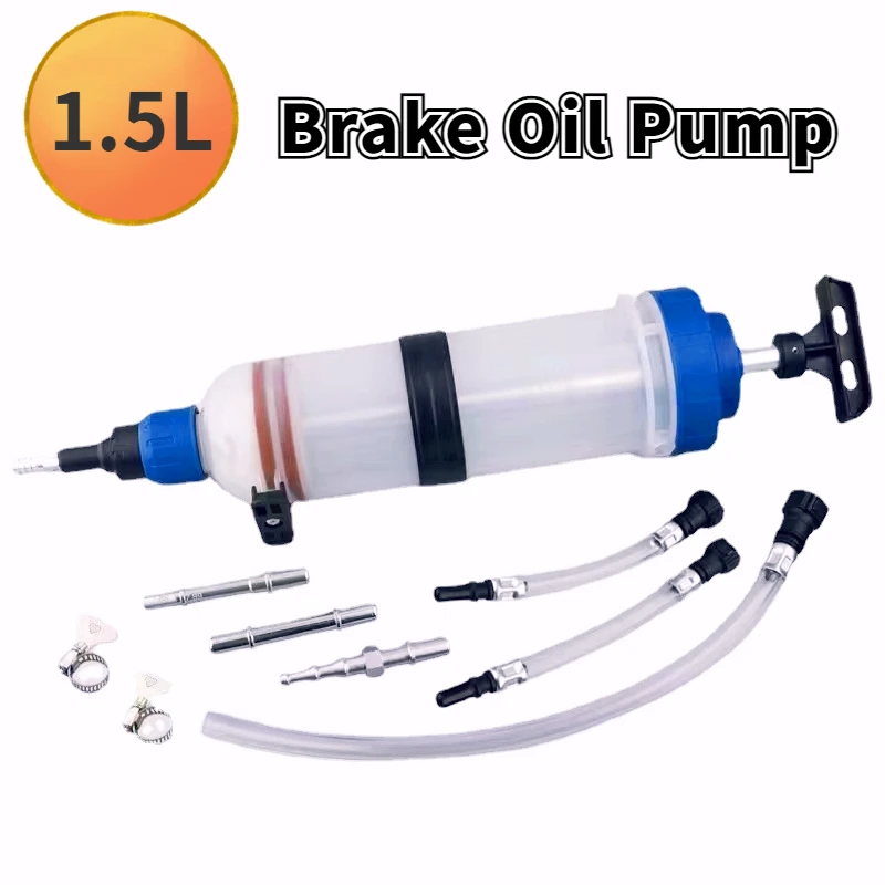 

1.5L Car Fluid Change Inspection Car Oil Fluid Extractor Syringe Engine Gearbox Fuel Oil Transfer Extraction Hand Pump