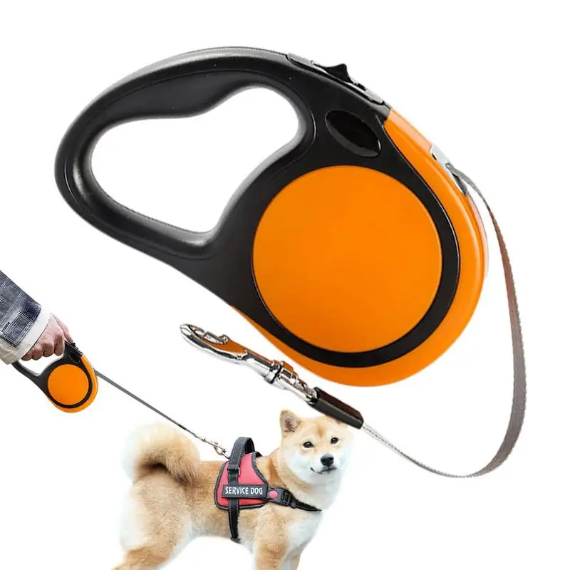 

Long Retractable Dog Leash Pet Automatic Retraction Nylon Leash With One-Handed Brake And Lock Pet Supplies 5m Tangles-Free