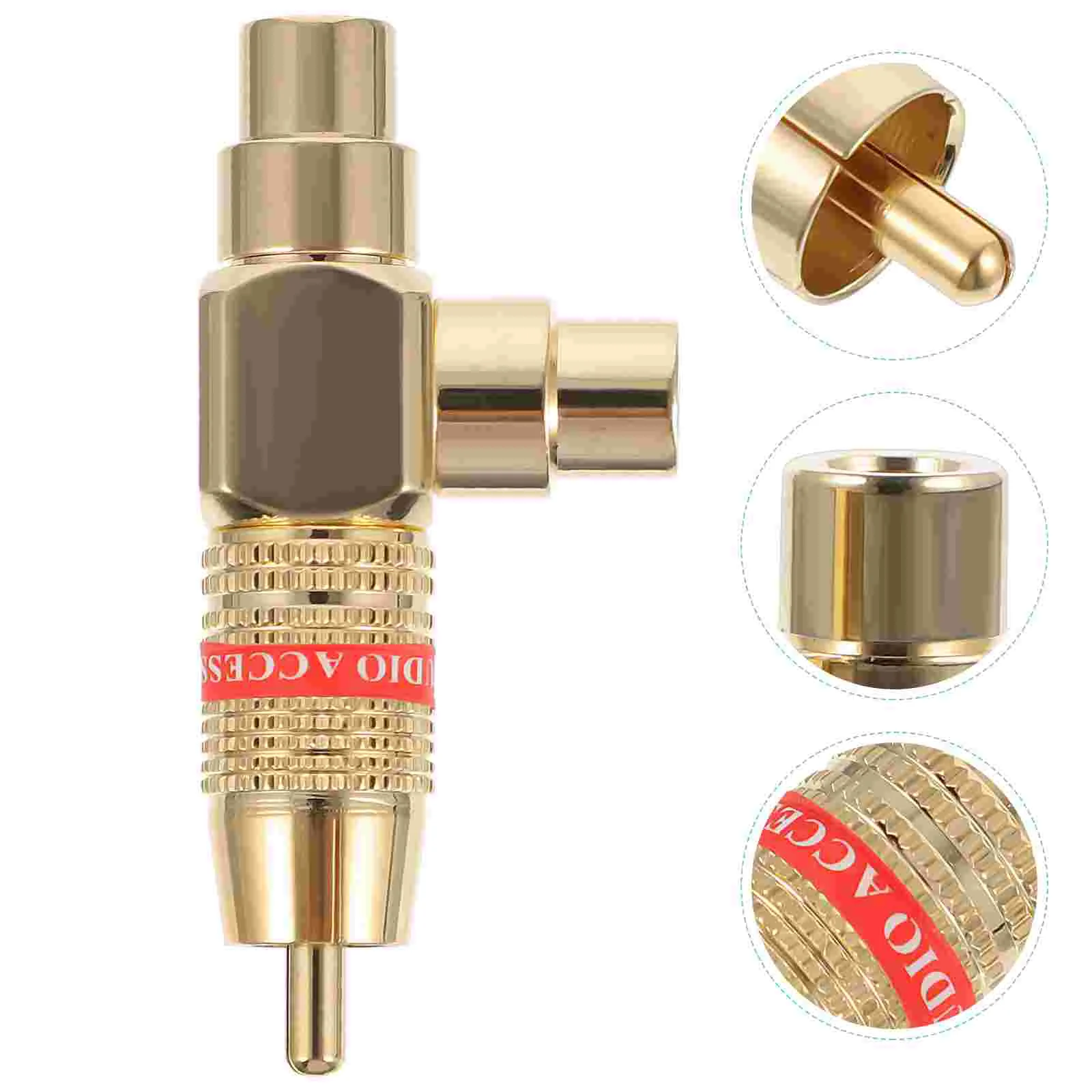 

1pc RCA Male to 2 RCA Female T-type Plug RCA Splitter Adapter Connector